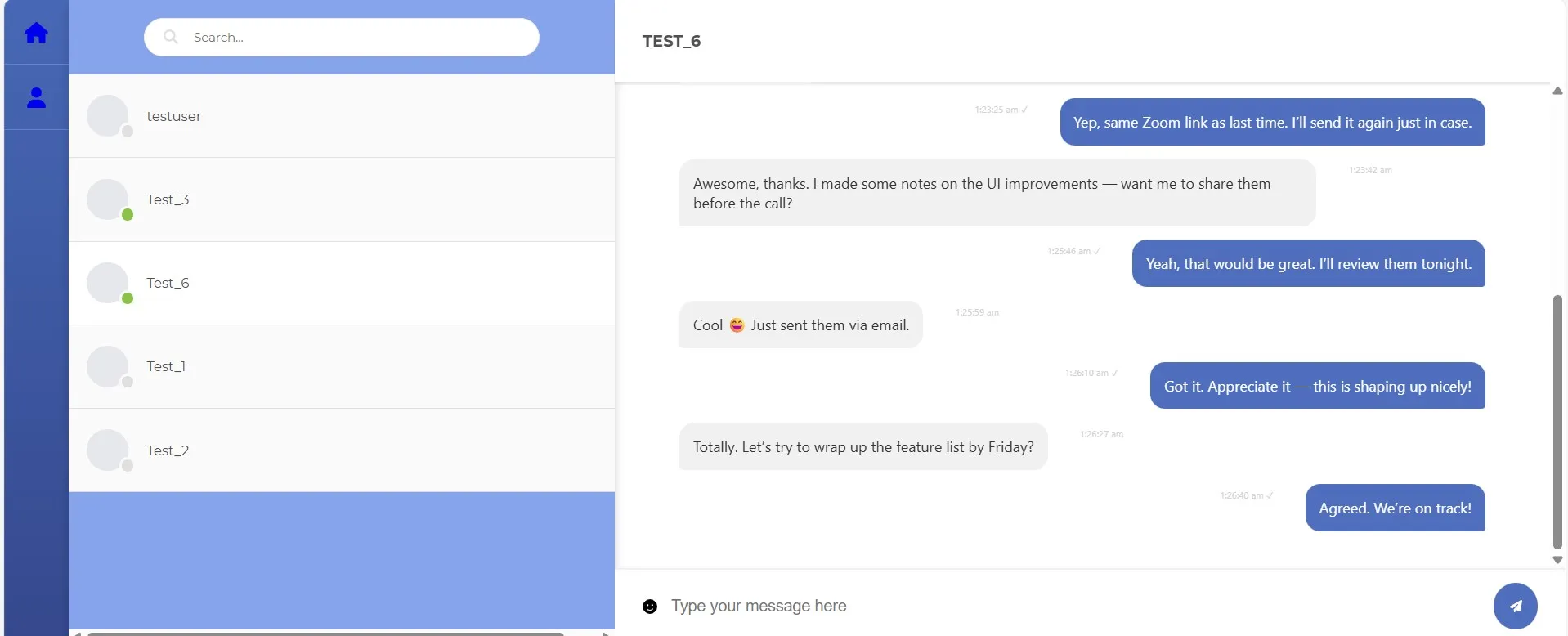 Real-time Chat App screenshot